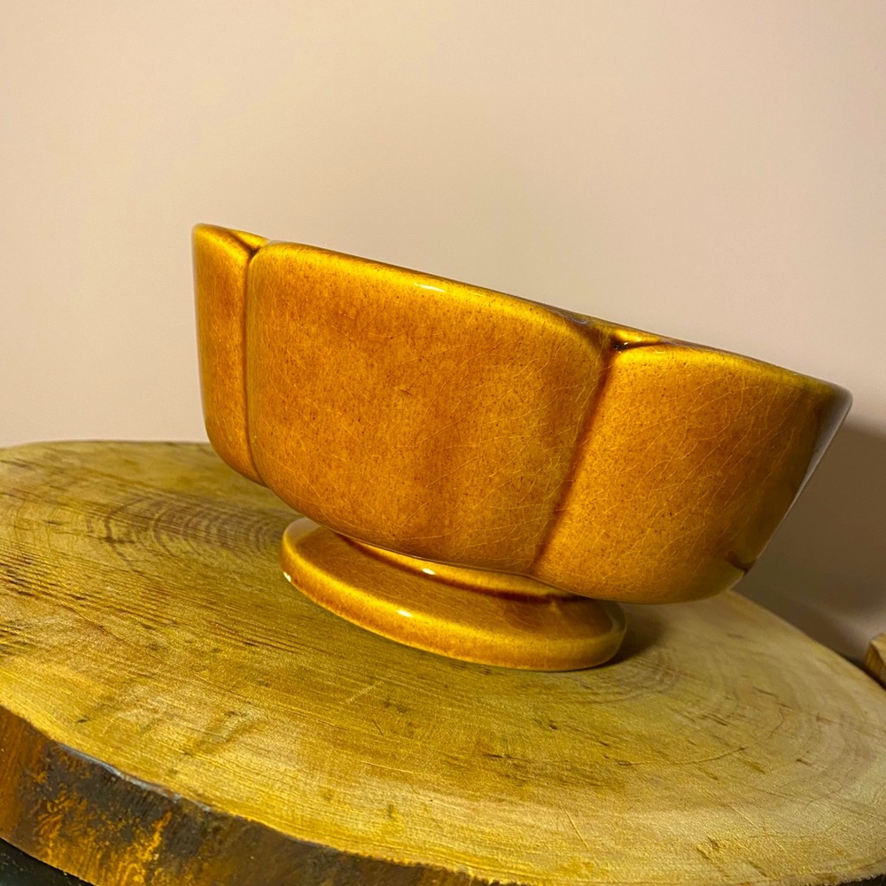 Large Gold Haeger planter